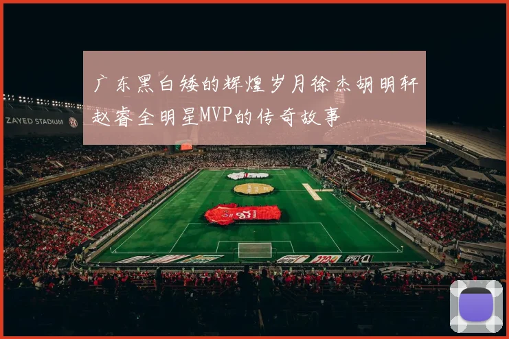 广东黑白矮的辉煌岁月徐杰胡明轩赵睿全明星MVP的传奇故事